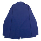 SEARS Womens Blazer Jacket Blue Knit 80s UK 24