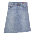 7 FOR ALL MANKIND Womens Blue Denim Denim Midi Skirt M Casual Stylish Cotton