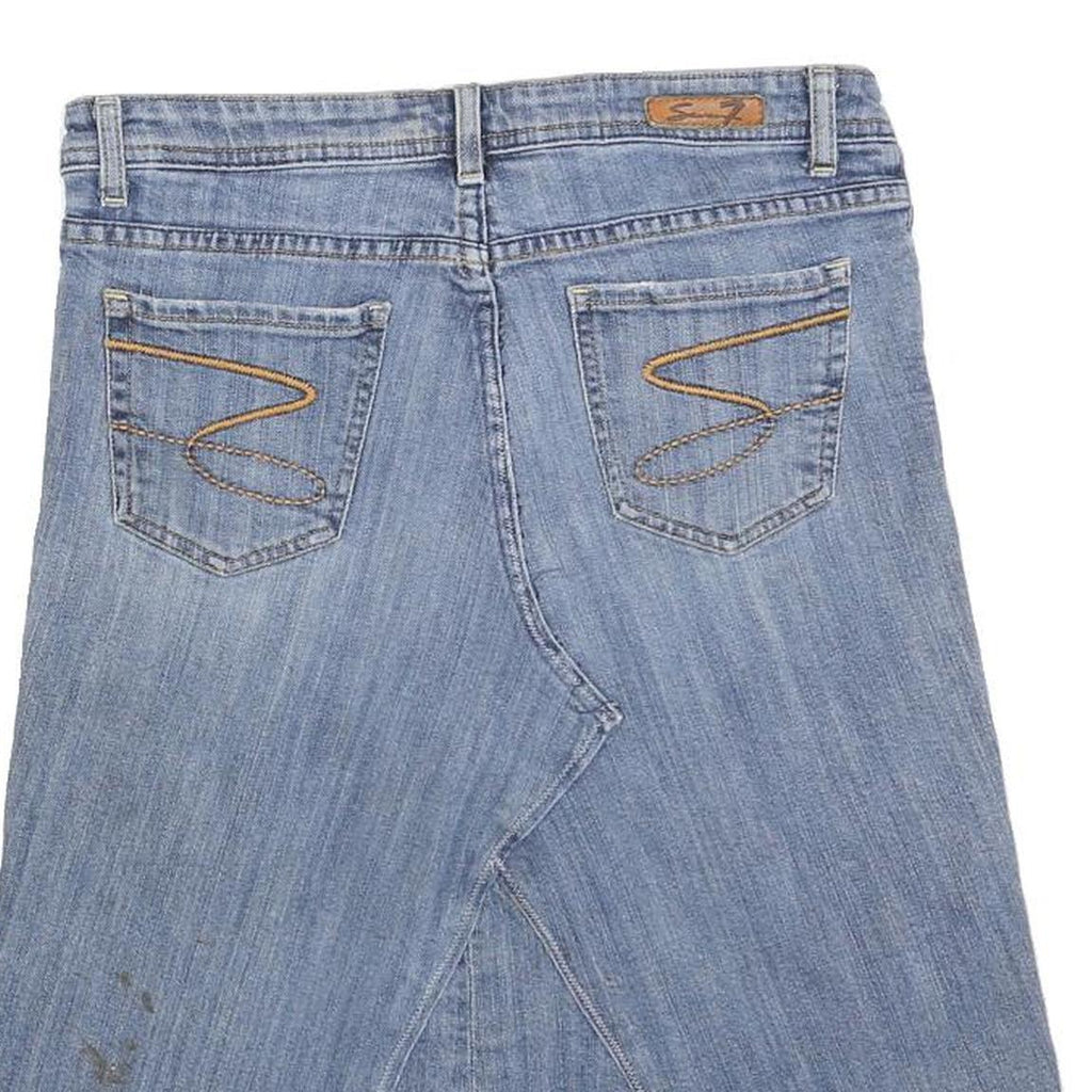 7 FOR ALL MANKIND Womens Blue Denim Denim Midi Skirt M Casual Stylish Cotton