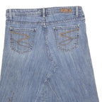 7 FOR ALL MANKIND Womens Blue Denim Denim Midi Skirt M Casual Stylish Cotton