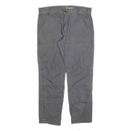 CARHARTT Mens Cotton Blend Grey Relaxed Fit Straight Trousers W34 L30 Workwear