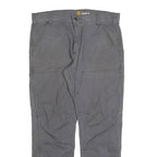 CARHARTT Mens Cotton Blend Grey Relaxed Fit Straight Trousers W34 L30 Workwear