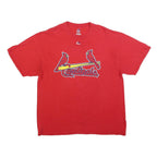 MAJESTIC Mens Red Cardinals Graphic T-Shirt XL Short Sleeve Crew Neck Heyward
