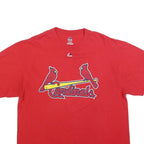 MAJESTIC Mens Red Cardinals Graphic T-Shirt XL Short Sleeve Crew Neck Heyward