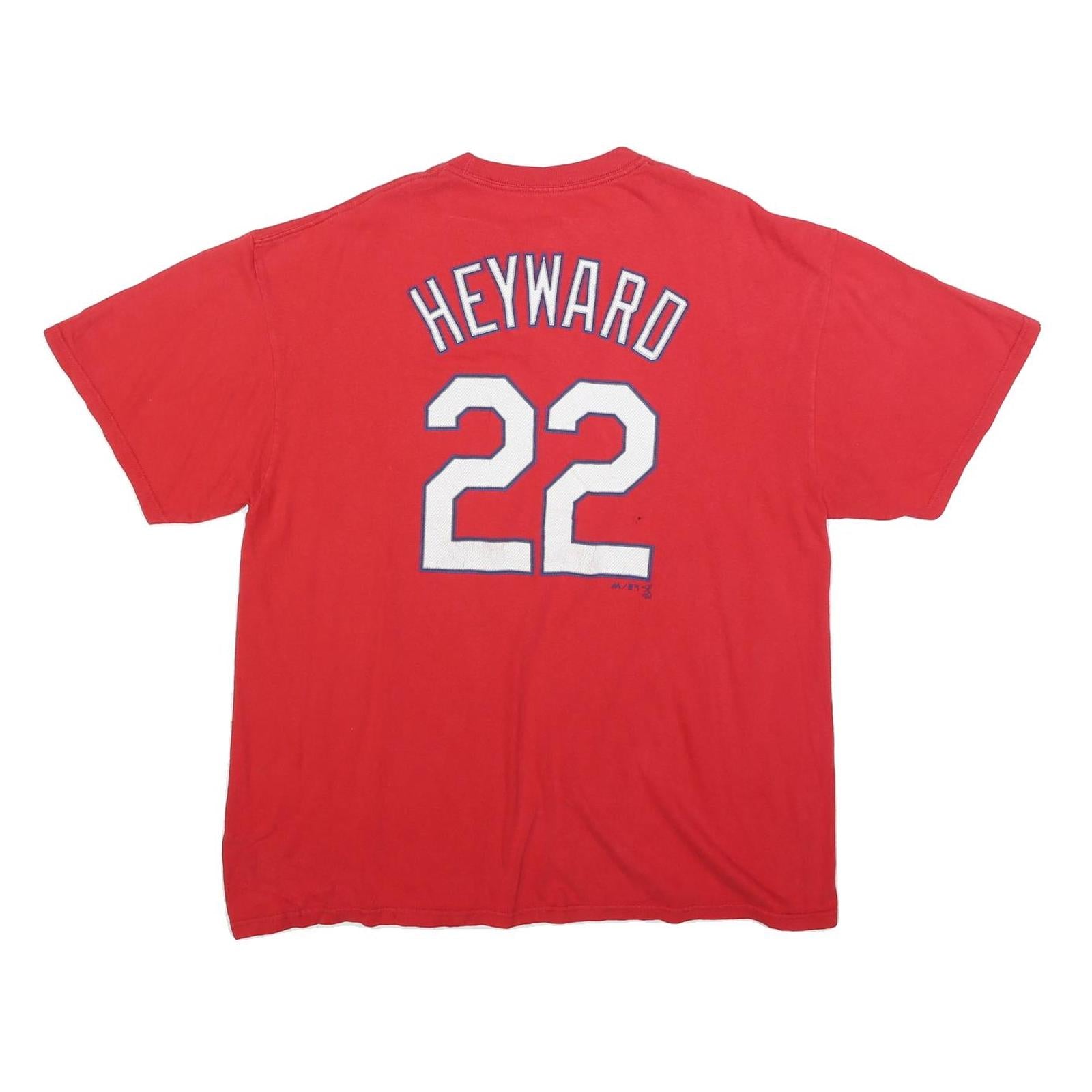 MAJESTIC Mens Red Cardinals Graphic T-Shirt XL Short Sleeve Crew Neck Heyward