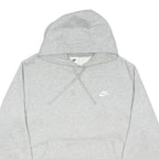 NIKE Mens Grey Hoodie L Cotton Blend Pullover Casual Sportswear