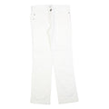 PINKO Womens Cotton Blend White Regular Fit Straight Leg Trousers W32 L32