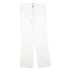 PINKO Womens Cotton Blend White Regular Fit Straight Leg Trousers W32 L32