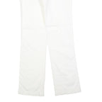 PINKO Womens Cotton Blend White Regular Fit Straight Leg Trousers W32 L32
