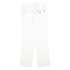 PINKO Womens Cotton Blend White Regular Fit Straight Leg Trousers W32 L32
