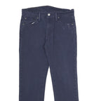 LEVI'S Mens Cotton Blend Navy Slim Straight Trousers W30 L30 Cotton Blend