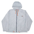 CHAMPION Mens Track Jacket Silver Nylon Hooded XL