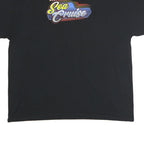 Mens Black Sea Cruise Graphic T-Shirt 2XL Short Sleeve Crew Neck Car Print