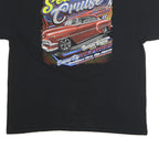 Mens Black Sea Cruise Graphic T-Shirt 2XL Short Sleeve Crew Neck Car Print