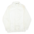Womens White Button Jacket L Polyester Blend Plain Lightweight Casual