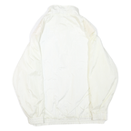 Womens White Button Jacket L Polyester Blend Plain Lightweight Casual