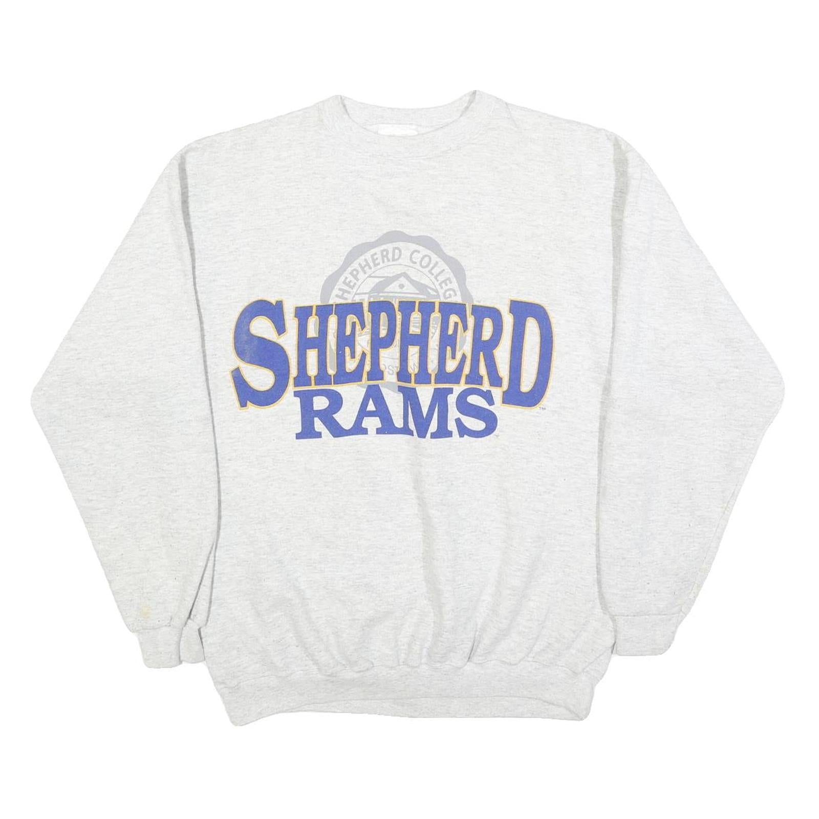 TULTEX Mens Grey Shepherd Rams Crew Neck M Cotton Blend Sweatshirt
