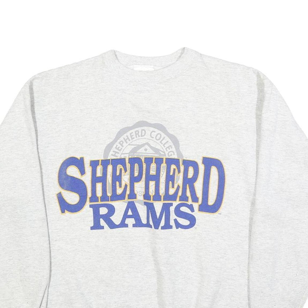 TULTEX Mens Grey Shepherd Rams Crew Neck M Cotton Blend Sweatshirt
