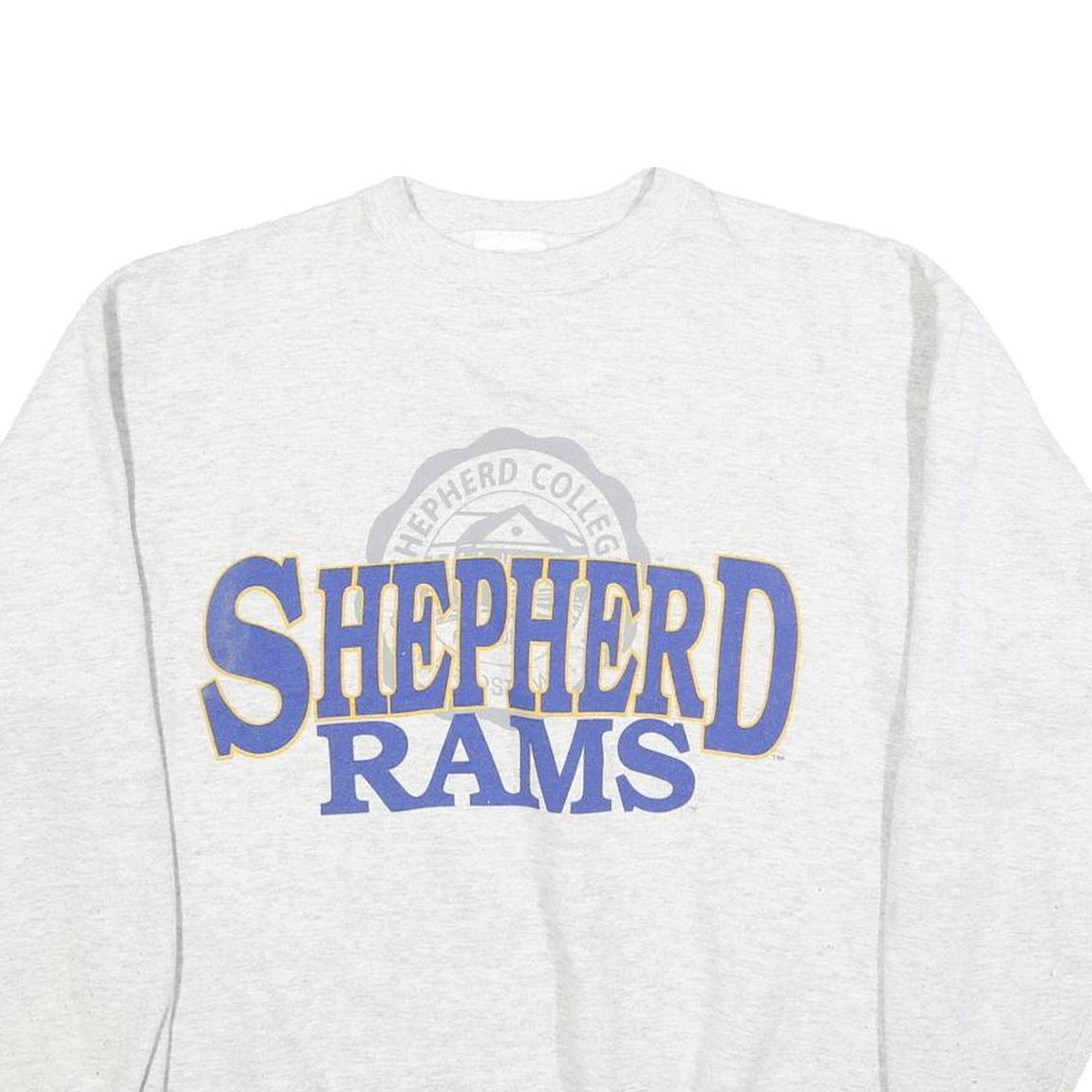 TULTEX Mens Grey Shepherd Rams Crew Neck M Cotton Blend Sweatshirt