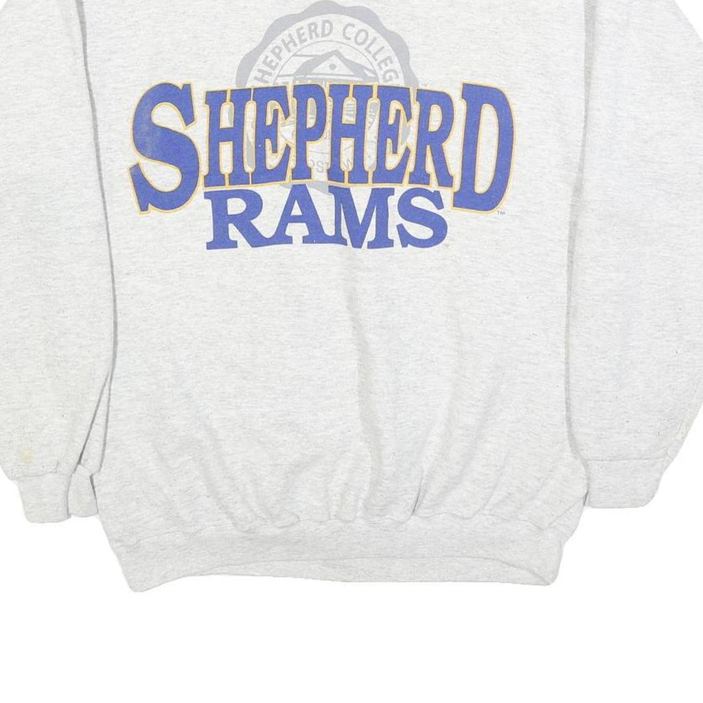 TULTEX Mens Grey Shepherd Rams Crew Neck M Cotton Blend Sweatshirt