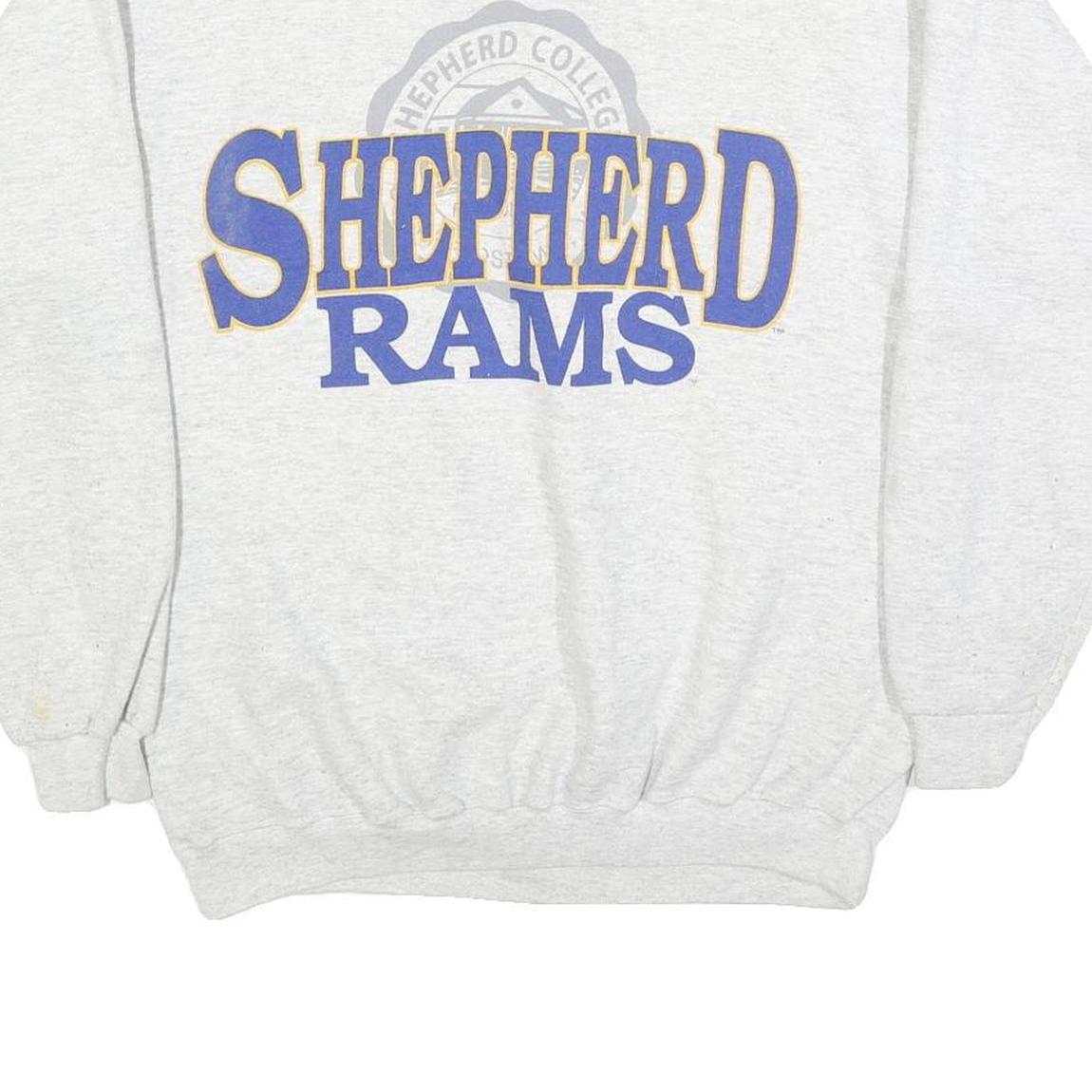 TULTEX Mens Grey Shepherd Rams Crew Neck M Cotton Blend Sweatshirt