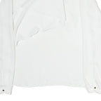 ZARA Womens White Basic Long Sleeve Crew Neck Plain Top M Elegant