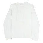 ZARA Womens White Basic Long Sleeve Crew Neck Plain Top M Elegant