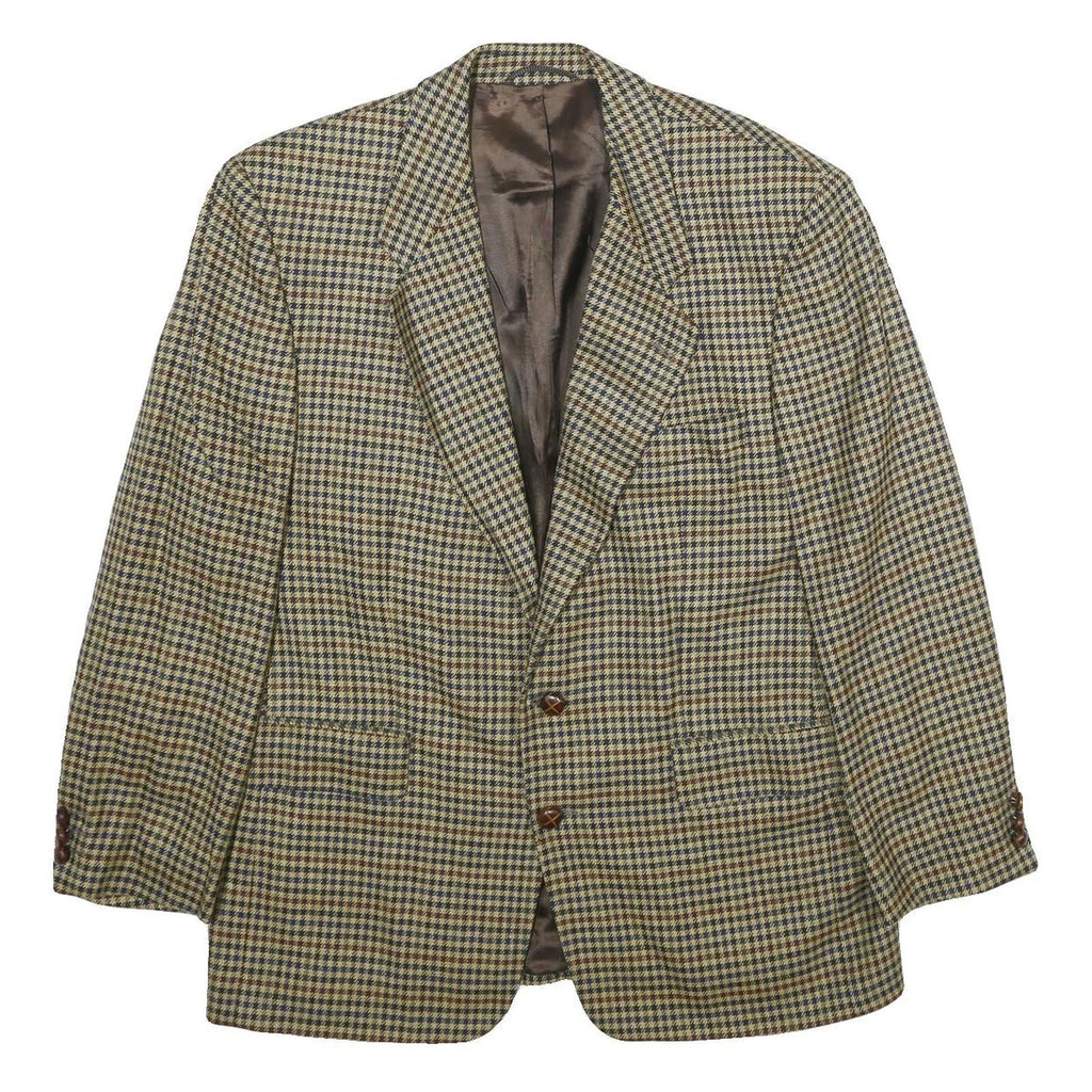 FELDER Mens Beige & Brown Wool Jacket XL Woven Classic Button Closure