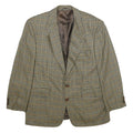 FELDER Mens Beige & Brown Wool Jacket XL Woven Classic Button Closure