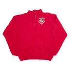 DISNEY Minnie Mouse Womens Sweatshirt Red 1/4 Zip ONE SIZE