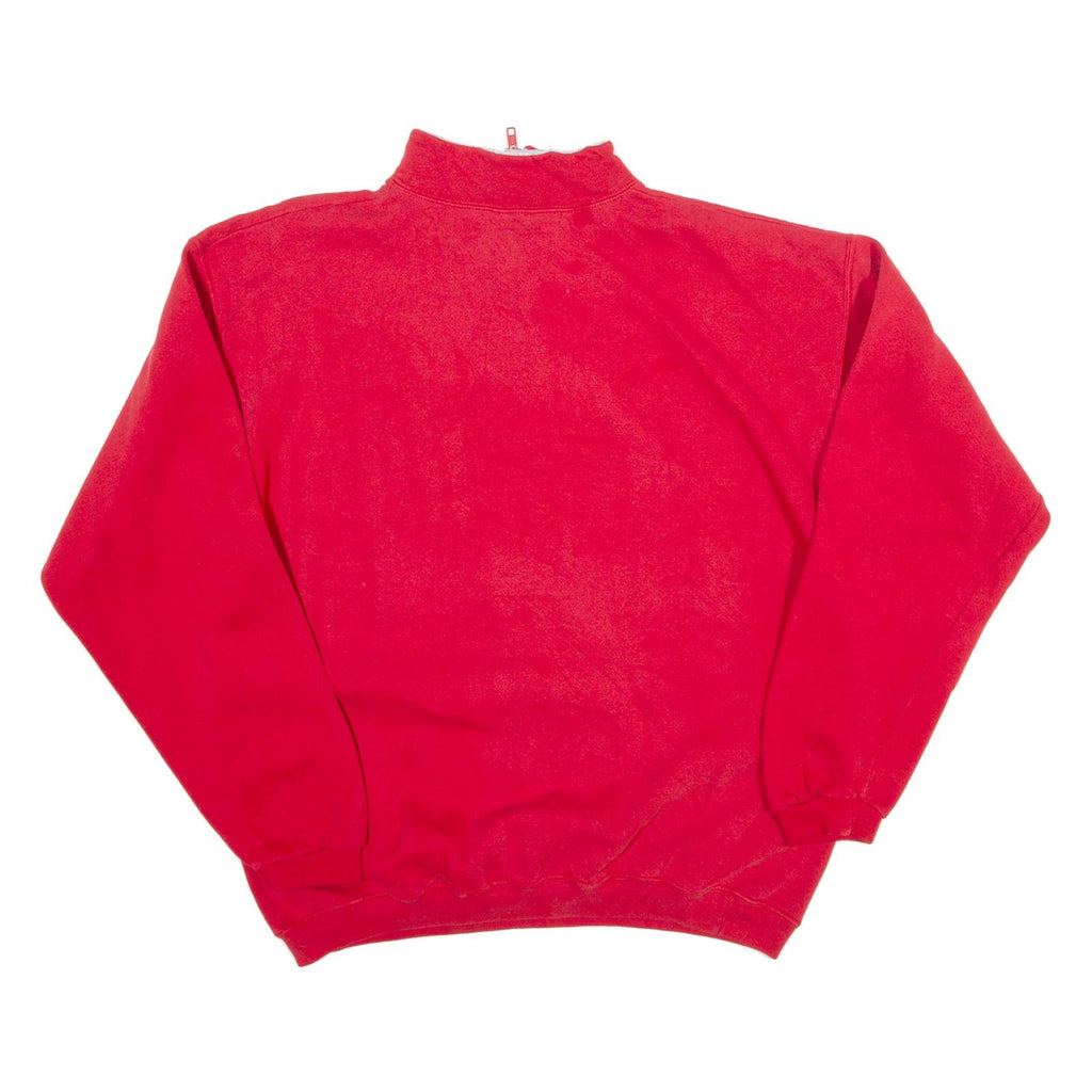 DISNEY Minnie Mouse Womens Sweatshirt Red 1/4 Zip ONE SIZE