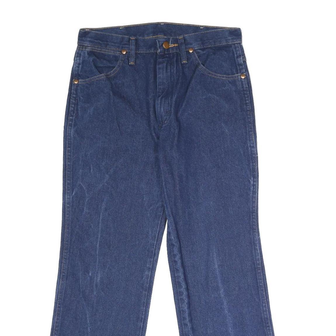 WRANGLER Mens Slim Blue Denim Slim Straight Jeans W30 L30 Classic Cotton Zip