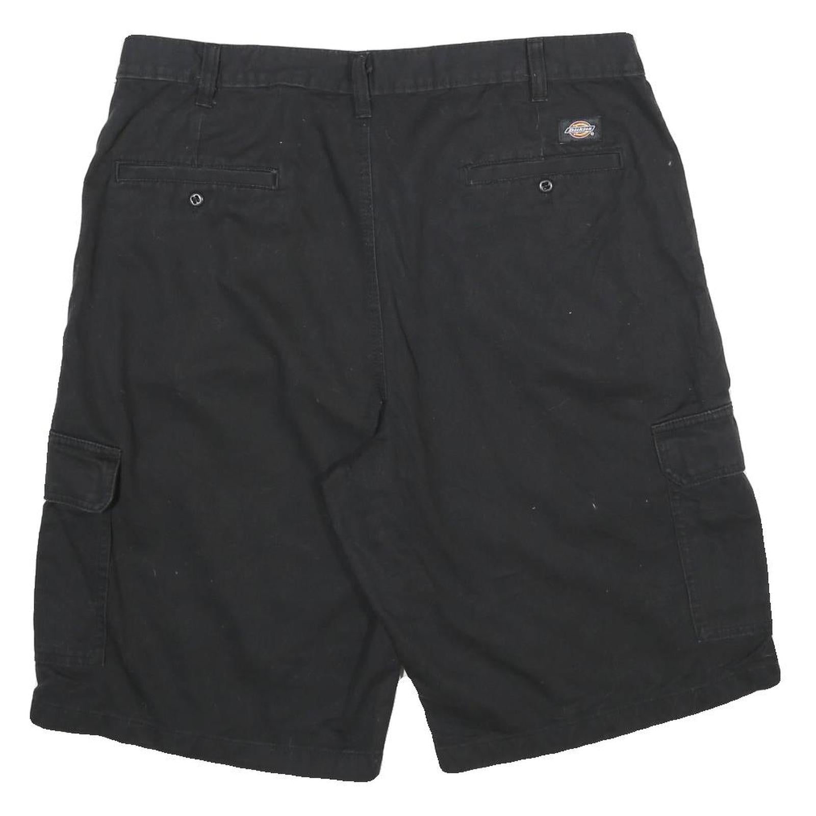 DICKIES Mens Black Cargo Shorts XL W38 Durable Casual Pocketed Workwear