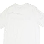 CHAMPION Mens White Cotton Graphic T-Shirt L Short Sleeve Crew Neck Logo