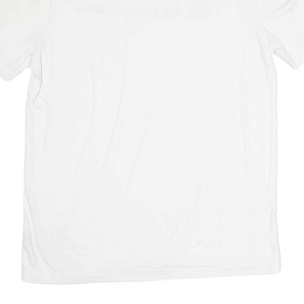 CHAMPION Mens White Cotton Graphic T-Shirt L Short Sleeve Crew Neck Logo