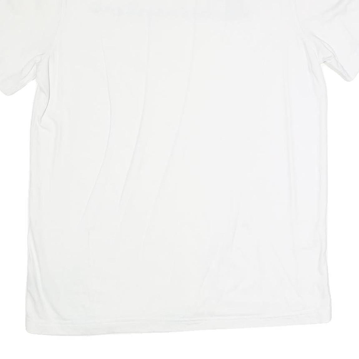 CHAMPION Mens White Cotton Graphic T-Shirt L Short Sleeve Crew Neck Logo