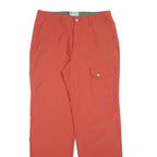 COLUMBIA Womens Polyester Blend Orange Regular Straight Trousers W30 L32 Outdoor
