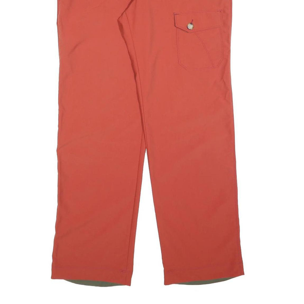 COLUMBIA Womens Polyester Blend Orange Regular Straight Trousers W30 L32 Outdoor