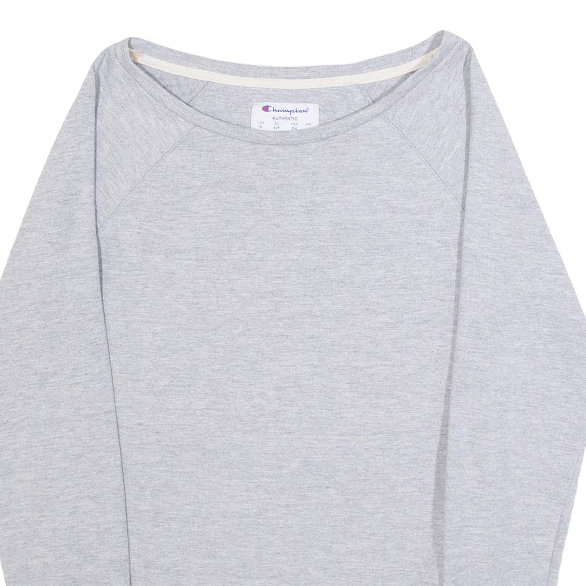 CHAMPION Womens Sweatshirt Grey Crew Neck L
