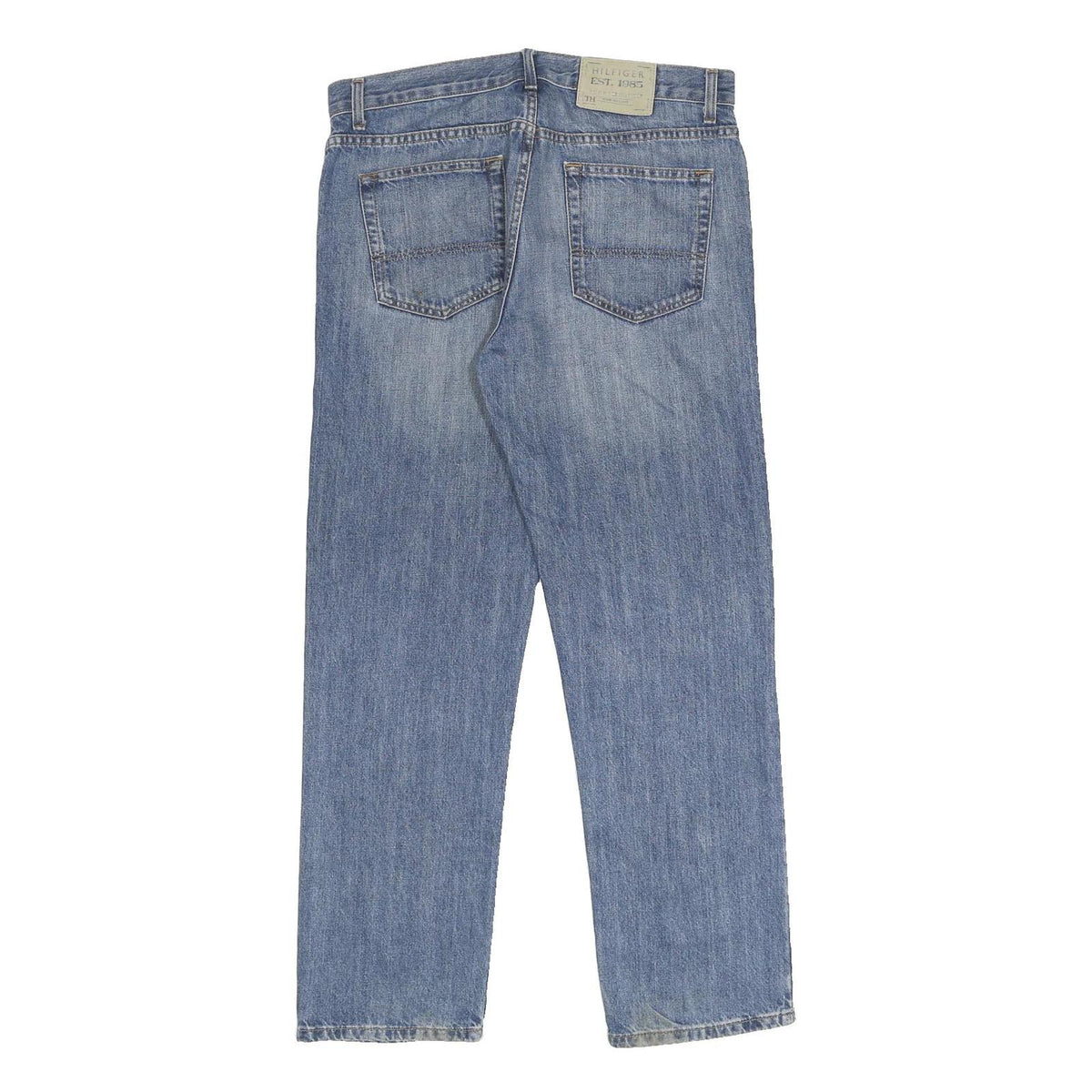 TOMMY HILFIGER Mens Jeans Blue Regular Straight Denim Light W32 L30 Classic
