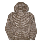 CALVIN KLEIN Womens Taupe Brown Lightweight Jacket M Polyester Blend Hooded Zip