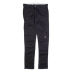 DICKIES Mens Trousers Black Slim Straight W30 L34