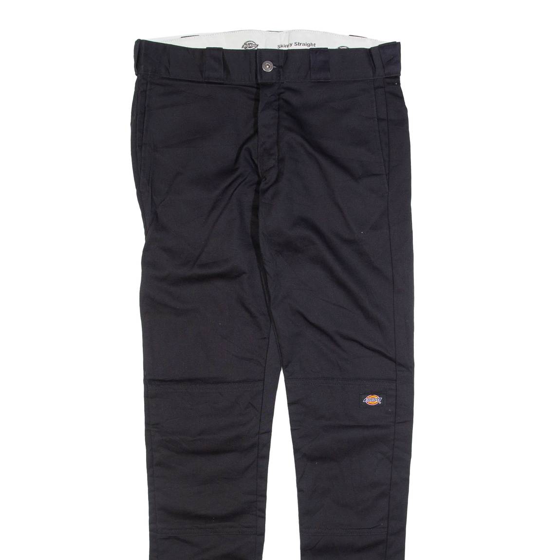 DICKIES Mens Trousers Black Slim Straight W30 L34
