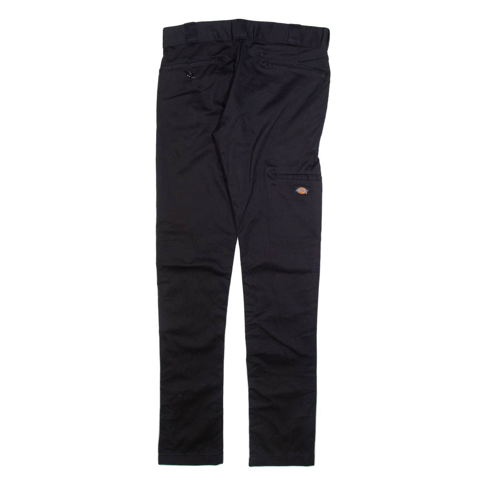 DICKIES Mens Trousers Black Slim Straight W30 L34