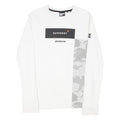 SUPERDRY Mens White Graphic Long Sleeve Crew Neck T-Shirt S Cotton Blend