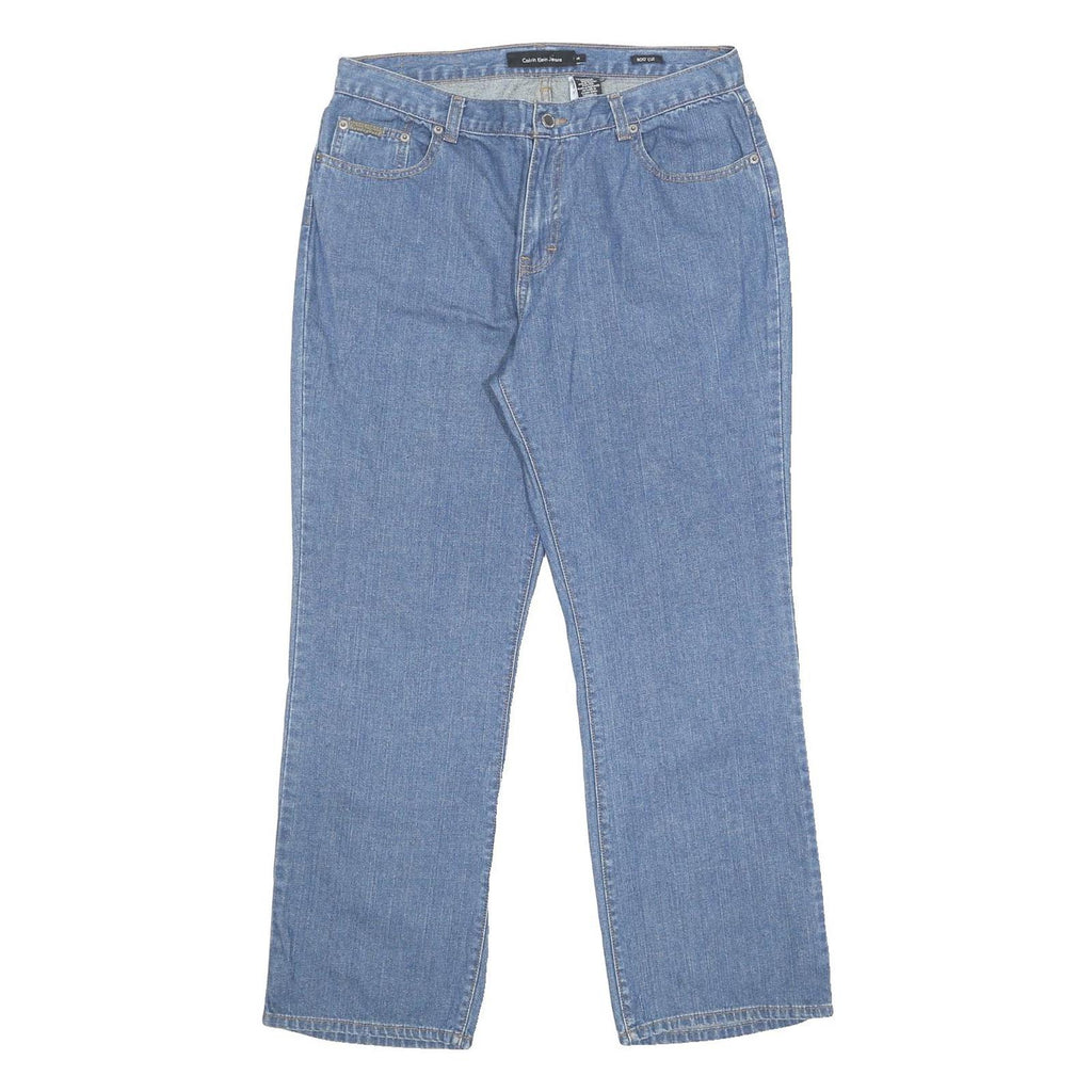 CALVIN KLEIN JEANS Womens Relaxed Blue Denim Medium W34 L30 Casual Zip Waist