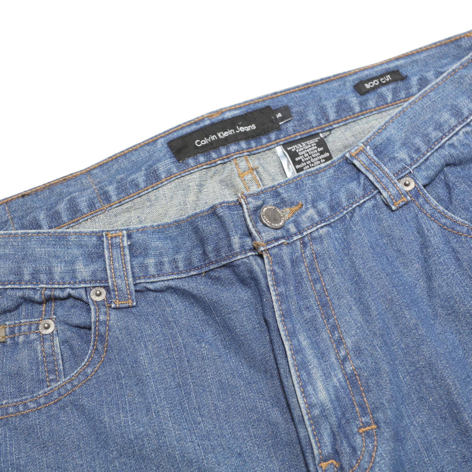 CALVIN KLEIN JEANS Womens Relaxed Blue Denim Medium W34 L30 Casual Zip Waist