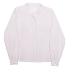 VALENTINE Womens Blouse Purple Collared Long Sleeve M