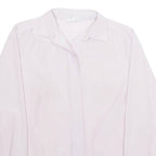 VALENTINE Womens Blouse Purple Collared Long Sleeve M