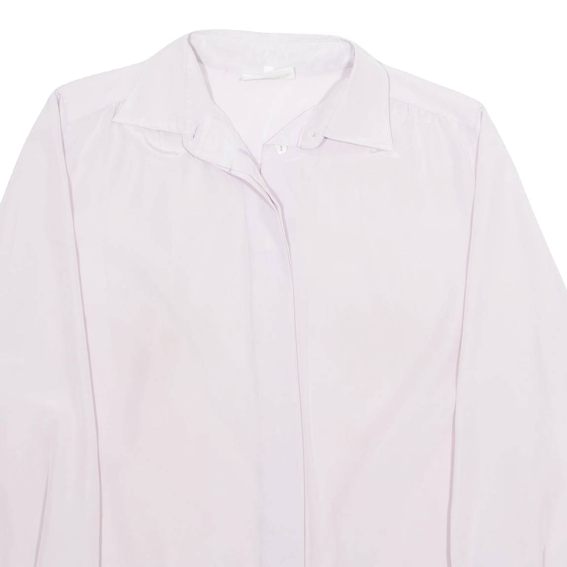 VALENTINE Womens Blouse Purple Collared Long Sleeve M